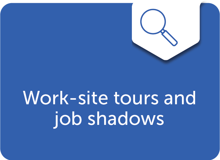 Work-site tours and job shadows